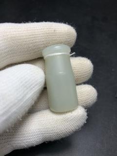 清代和田玉烟嘴